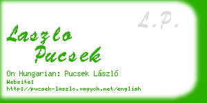 laszlo pucsek business card